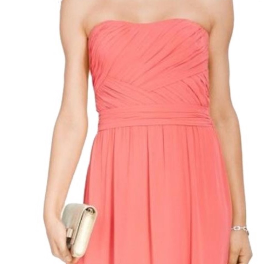 Ralph Lauren strapless Georgette gown